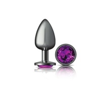 Round Butt Plug W  Jewel Large
