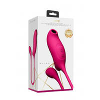 Quino - Air Wave & Vibrating Egg Vibrator - Pink