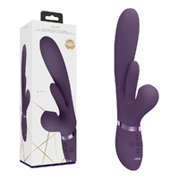 Vive Ena   25cm Usb Rechargeable Thrusting Vibrator With Air Wave Stimulator