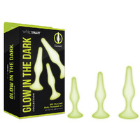 Whipsmart Glow In The Dark 3Pc Anal Training Kit Glow In Dark Butt Plugs Set Of 3 Sizes