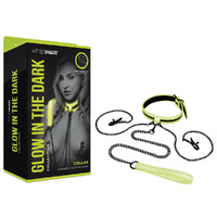 Whipsmart Glow In The Dark Collar With Nipple Clips & Leash Glow In Dark Restraint