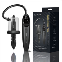 LuvPump RosCup Pro Smart Rosebud Pump Black USB Rechargeable Anal Pump with Vibrating Probe