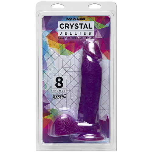 8" Realistic Translucent Cock + Balls