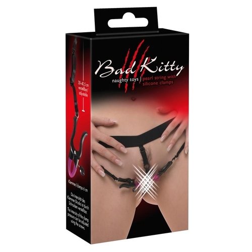 Bad Kitty Pearl String with Silicone Clamps