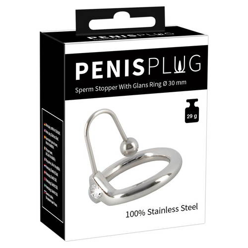 PenisPlug Sperm Stopper with Glans Ring