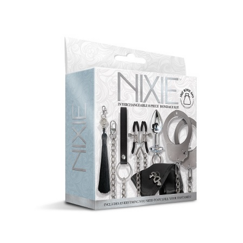 NIXIE Interchangeable 8 Piece Bondage Kit Silver
