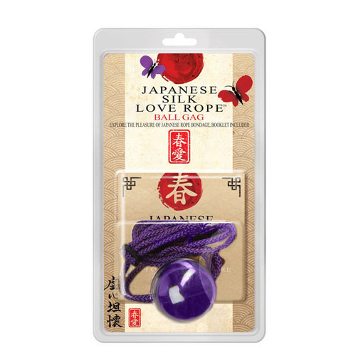 Japane Silk Love Rope Ball Gag (Purple)