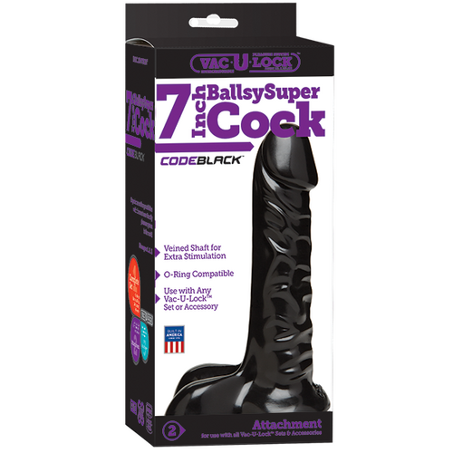 7" CODE BLACK Ballsy  Super Cock