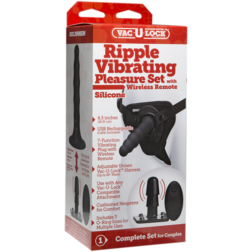 Ripple Pleasure Vibrating Strap On Set