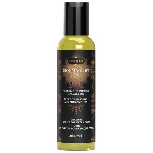 LEATHER Sex Magnet Massage Oil 2 fl oz