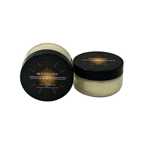 LEATHER Sex Magnet Pheromone 1.7 oz Massage Candle