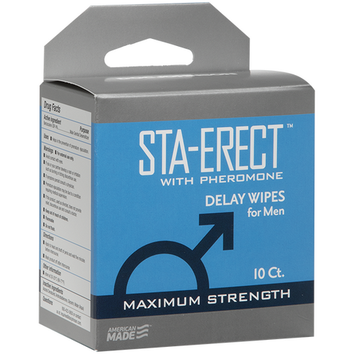 Sta-Erect Delay Wipes for Men - 10 Pack