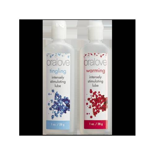 Oralove Sensations 2 pack lube warming and tingling