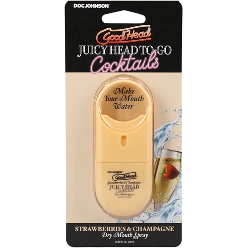 GoodHead Juicy Head Cocktails Dry Mouth Spray To-Go Strawberries & Champagne .30 fl. oz