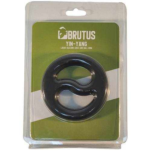Yin Yang Silicone Cock & Balls Ring