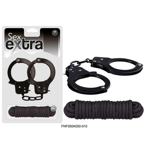 Sex Extra Metal Cuffs & Love Rope