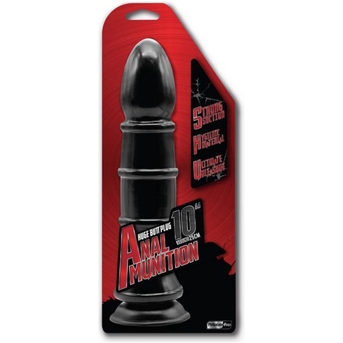 ANAL MUNITION 10" BUTT PLUGG WITH SUCTION CUP