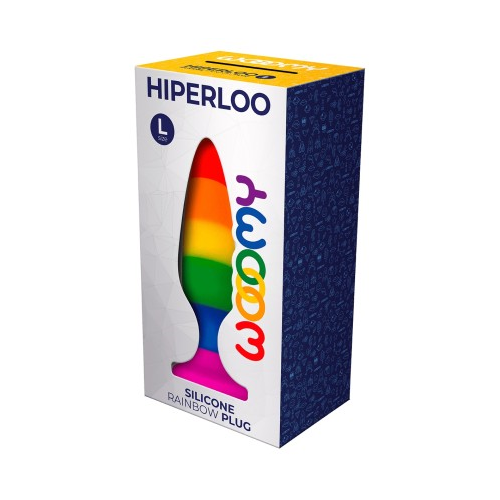 Wooomy Hiperloo Silicone Rainbow Plug L