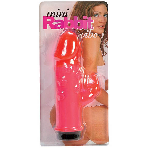Mini Rabbit Vibe Hot  12.7cm (5") Vibrator With Rabbit Clit Stimulator