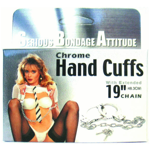 Metal Handcuffs + Chain