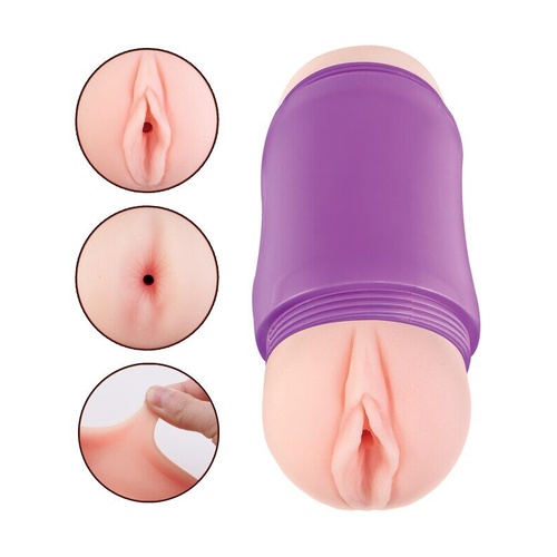 Delite Two Ways Vagina and Ass White