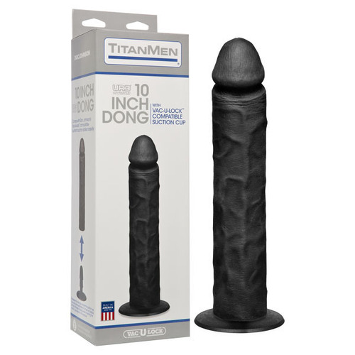 10"  TitanMen Dong With Suction Cup (Black)