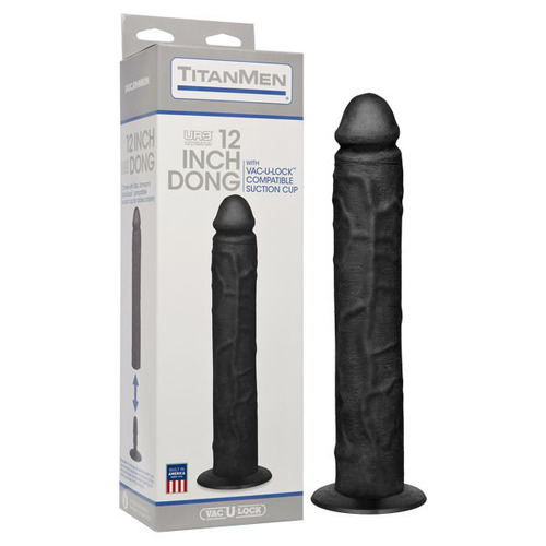 12"  TitanMen  Dong With Suction Cup (Black)