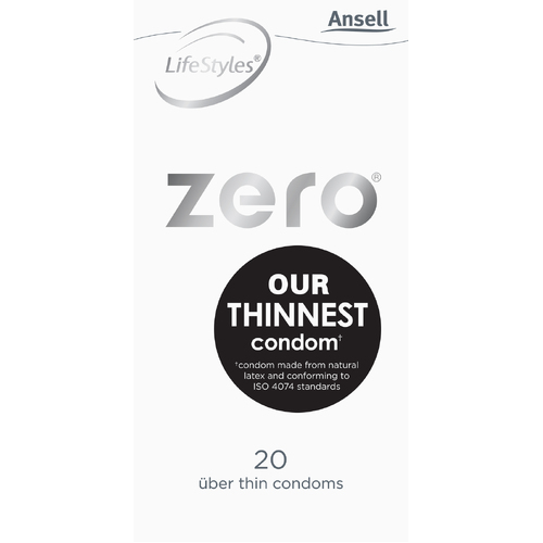 52mm LifeStyles Zero Condoms x20