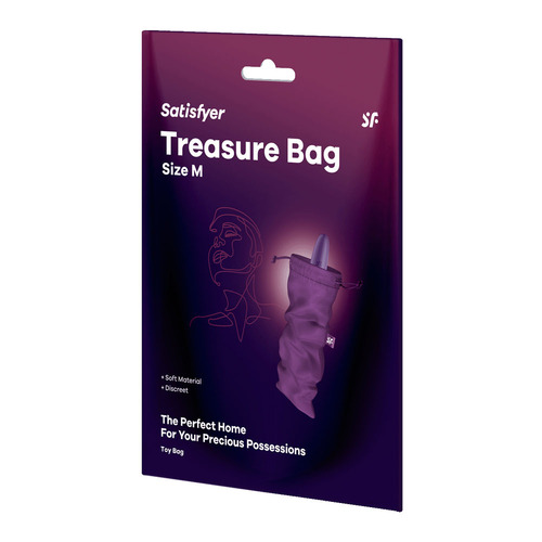 Satisfyer Treasure Bag Medium - Violet Violet Medium Toy Storage Bag