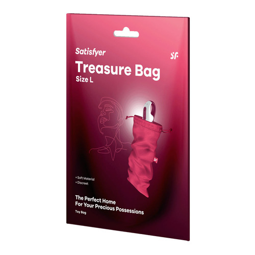 Satisfyer Treasure Bag Large - Pink Pink Large Toy Storage Bag