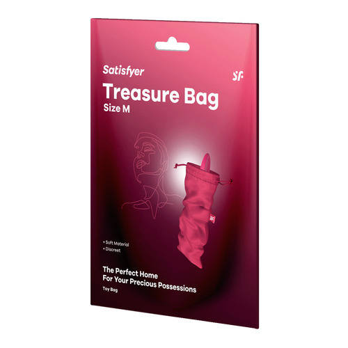 Satisfyer Treasure Bag Medium - Pink Pink Medium Toy Storage Bag