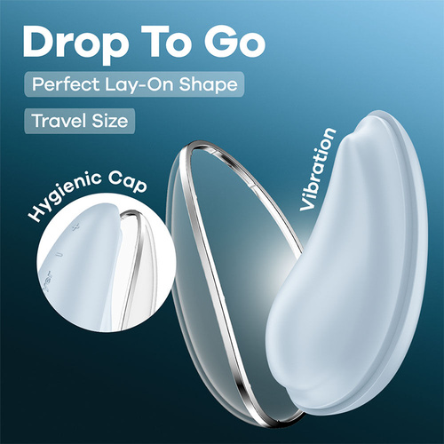 Satisfyer Drop To Go - Blue Blue USB Rechargeable Clitoral Stimulator