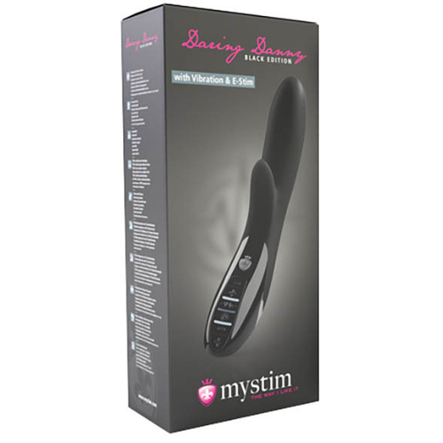 Daring Danny All Black 27 cm USB Rechargeable E-Stim Vibrator
