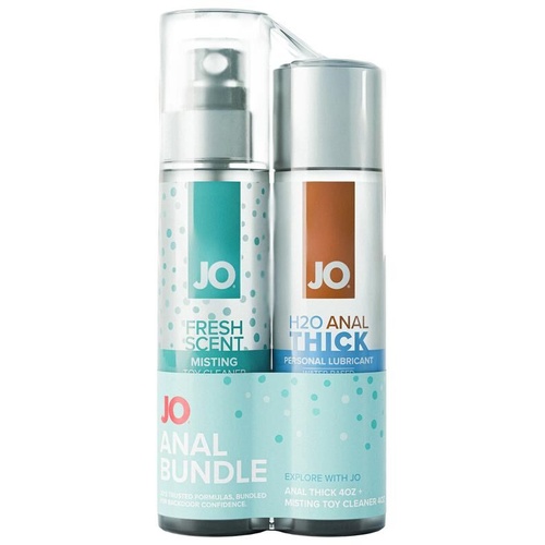 JO Anal Thick 4oz and Misting Toy Cleaner 4oz Bundle