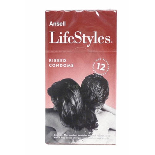 Lifestyles Ribbed Condoms x12