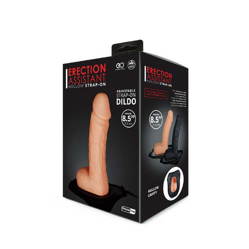 Erection Assistant Hollow Strap On 8.5" Flesh