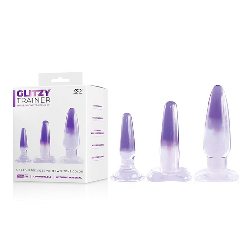 GLITZY TRAINER 3 IN 1 DONG KIT SET - PURPLE