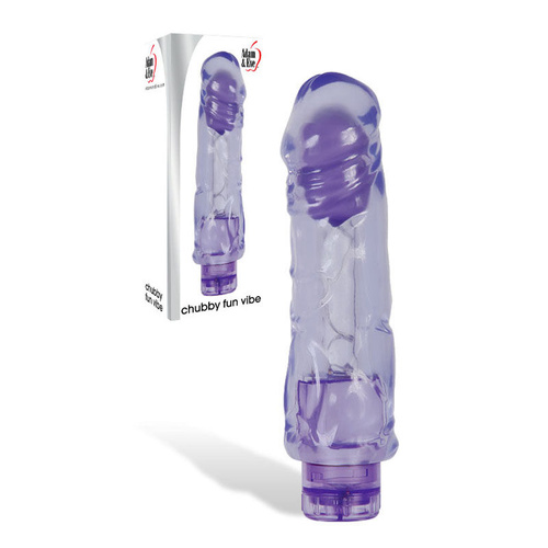 Adam & Eve Chubby Fun Vibe Purple 22.9 cm (9'') Thick Vibrator