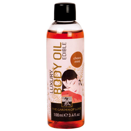 Luxury Body Oil Choc-Mint Flavoured Edible Massage Oil 100ml