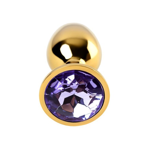 Amethyst Crystal Metal Butt Plug