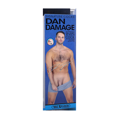 Signature Cocks Dan Damage 10" Ultraskyn Cock With Removeable Vac U Lock Suction Cup