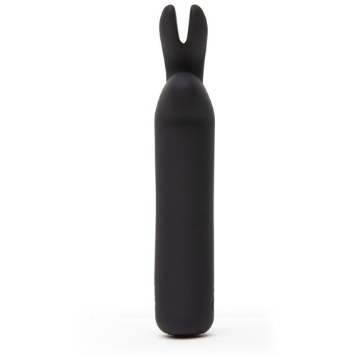 Happy Rabbit Rechargeable Rabbit Ears Bullet Vibrator Black