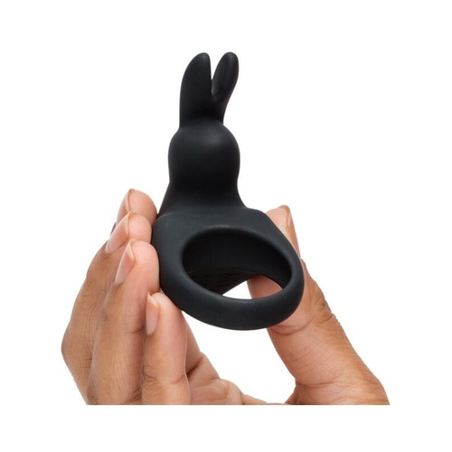 Happy Rabbit Rechargeable Rabbit Cock Ring Black