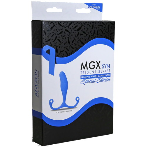 3" Aneros MGX Syn Trident Blue Edition Blue Male Prostate Wand