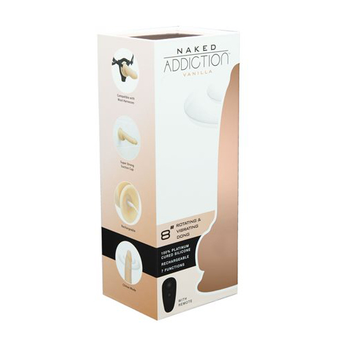 8" Rotating Vibrating Dildo/Remote 