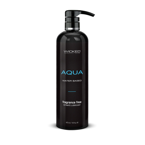 Wicked Aqua Water Based Lubricant 476ml (473ml) Bottle