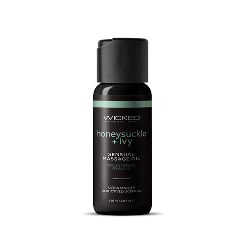 Wicked Sensual Massage Oil - Honeysuckle + Ivy Honeysuckle and Ivy Scented Massage Oil - 120 ml Tube