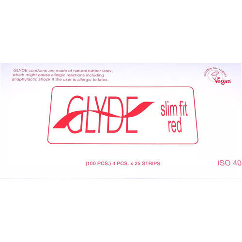 Glyde Condom Slim Fit  49Mm Bulk 100's