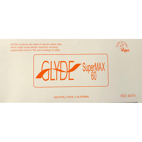 Glyde Condom - SuperMax 60mm Bulk 100's
