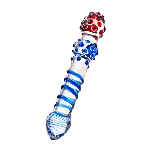 8" Textured Glass Dildo